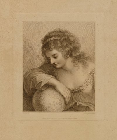 Girl with Globe by Unidentified