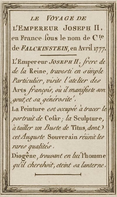 The Journey of Emperor Joseph II by Unidentified