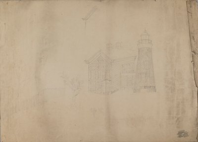 Lighthouse and House by Unidentified