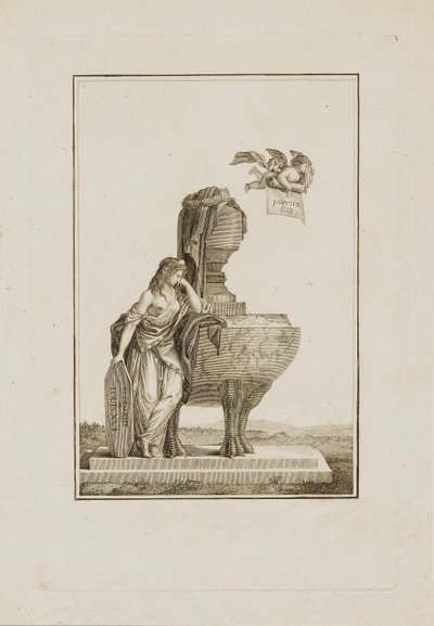 Mythological Figure Mourning over the Tomb of Louis XVI by Unidentified