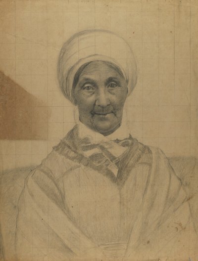 Old Woman in Turban by Unidentified