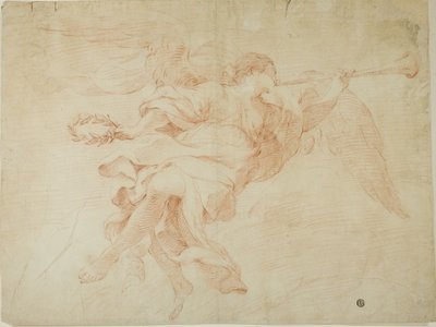 Angel with Trumpet and Wreath by Unknown