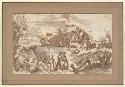 Landscape with Farmhouse by Unknown