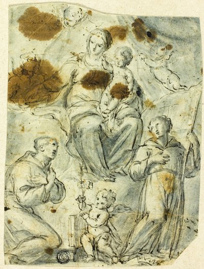 Madonna and Child, with Saints Anthony of Padua and William of Aquitaine by Unknown