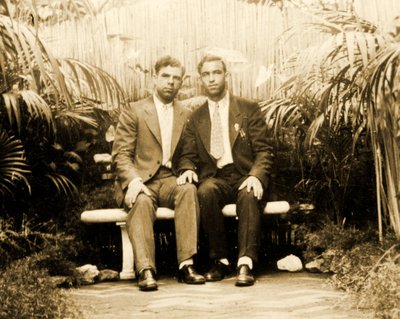 Portrait of an Affectionate Couple in a Tropical Garden, c.1930 by Unknown