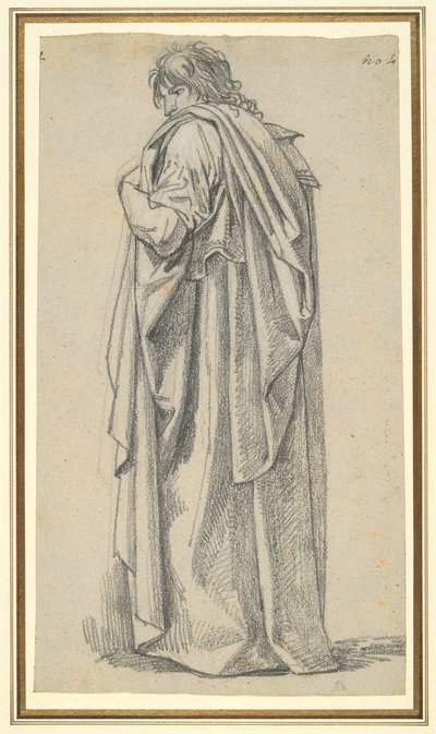 Study of a Man in a Roman Cape by Unknown