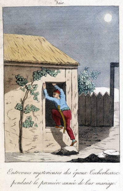 1811 chart illustrating the mysterious interviews of Tscherkessen