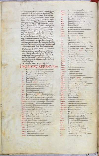 A Page from the 11th Century Bible with the Incipit Chapter of the Book of Numbers by Unknown artist