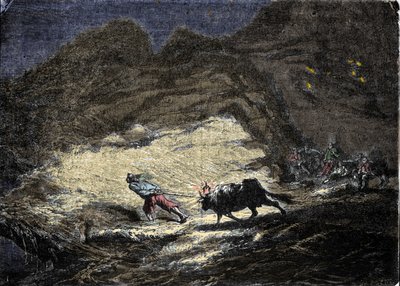 A Shipwreck Uses a Light Hanging on the Head of an Ox to Deceive Ships by Unknown artist