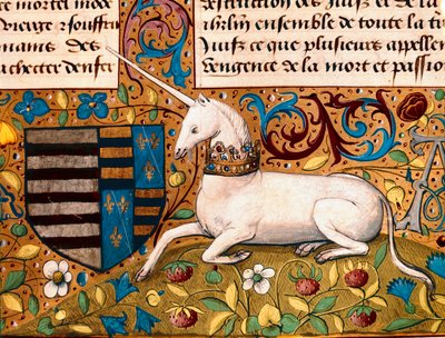 A Unicorn and a Coat of Arms (detail) by Unknown artist