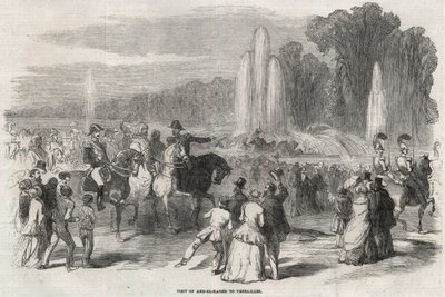 Abd al Qadir (1808-1883), Algerian freedom fighter, with war minister Alphonse Henri d