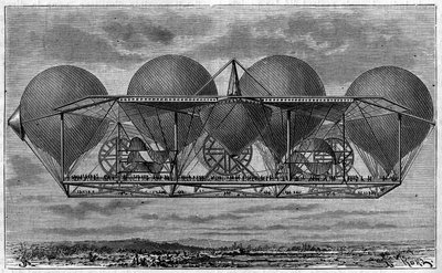 Airship project of inventor Ernest Petin by Unknown artist