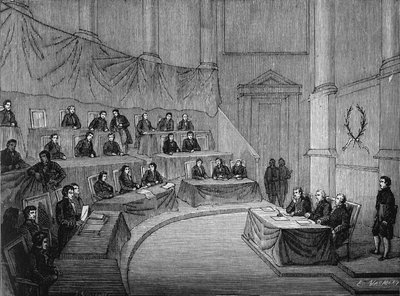 Alexandre Volta read before the academy of sciences his thesis on the pile in the presence of the first Consul Bonaparte on November 18 by Unknown artist