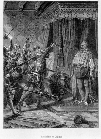 Assassination of Coligny by several men (Gaspard de Châtillon, Sire de Coligny) by Unknown artist