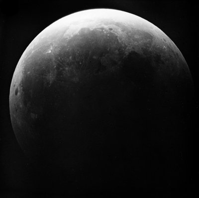 Astronomical Glass Plate Slide of the Moon Lunar Eclipse (1910) by Unknown Artist