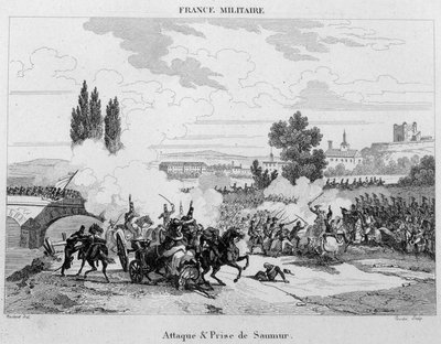 Attack and Capture of Saumur (engraving) by Unknown artist