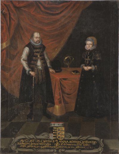 Portrait of Augustus (1526-1586), Elector of Saxony and Anne of Denmark (1532-1585), Electress of Saxony by Unknown artist