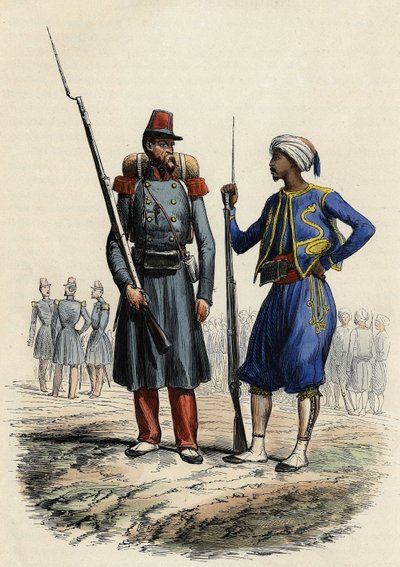 Battalion of the Foreign Legion, formed and sent to Algeria in 1831; Battalion of Indigenous Tirailleurs, formed and sent to Algeria in 1841, In 