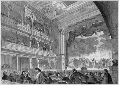 Berlin, view of the new hall of the Wallner Theatre rebuilt in 1865. In 