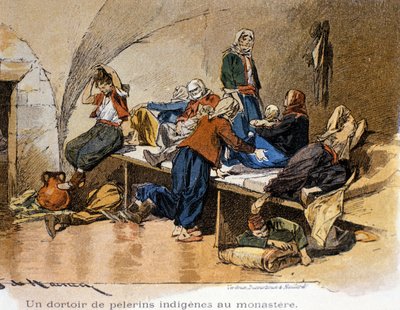 Bethlehem. A pilgrim dormitory at the monastery. 19th century by Unknown artist