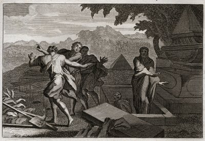 Bible of Royaumont, Old Testament: Death rises. A dead man was dropped by chance at Elisha