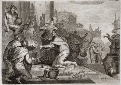 Bible of Royaumont, Old Testament: Fall of Solomon (illustration from 1811) by Unknown artist