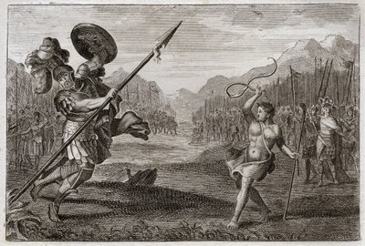 Bible of Royaumont, Old Testament: Giant Goliath by Unknown artist