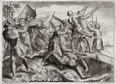 Bible of Royaumont, Old Testament: Jonathas Pontiff. Jonathas (Jonathan) succeeds his brother Judas Maccabee at the head of the revolt against the Seleucids. He won several victories. Diodote Tryphon finally surprises him by treason. by Unknown artist