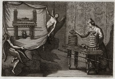 Bible of Royaumont, Old Testament: The table of proposal loaves in the Tabernacle. Illustration from 1811 by Unknown artist