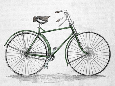 Bicycle model with frame. by Unknown artist