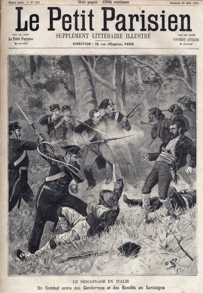 Brigandage in Italy: a fight between gendarmes and bandits in Sardinia by Unknown artist