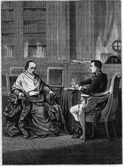Cardinal Giambattista Caprara, Named Legate in Paris by Pius VII, Received in Malmaison by Napoleon Bonaparte in 1801 by Unknown artist