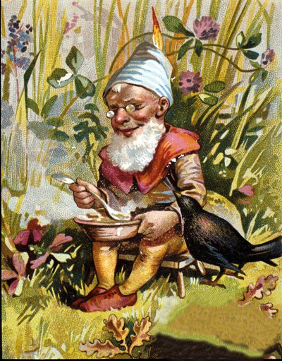 Character of the dwarf or farfadet eats soup by Unknown artist