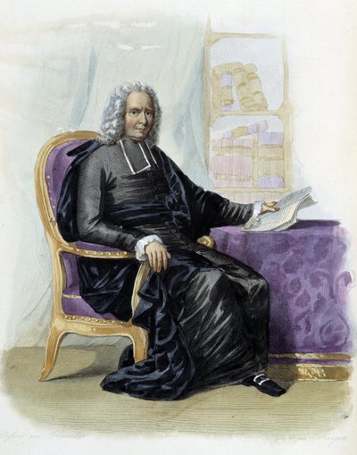 Charles Rollin (1661-1741), writer and historian in Ed. Mennechet, "Le Plutarque francais" by Unknown artist