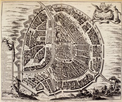 City Map of Moscow in the 17th Century. by Unknown artist