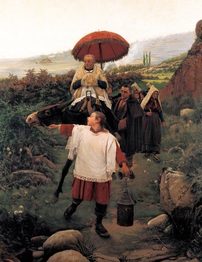 Combregar a Muntanya (Religious Cortege in a mountain) by Unknown artist