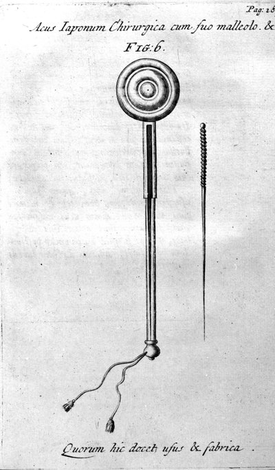 De Acupunctura by W. Ten Rhijne. London 1683. First Western text dealing with Acupuncture by Unknown artist
