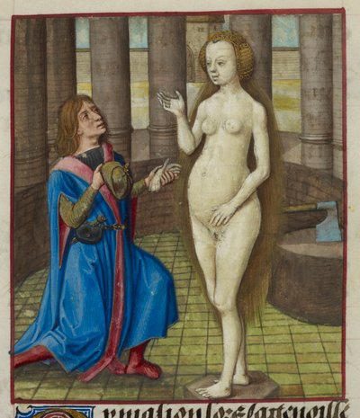 Pygmalion on His Knees, Asking Forgiveness from the Statue (detail) by Unknown artist