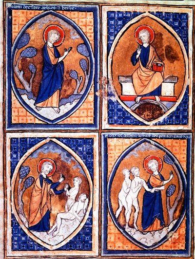 Different stages of World Creation represented in mandorles by Unknown artist