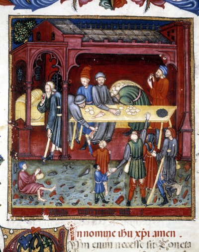 Distribution of Bread and Shoes to Old and Poor (1422) by Unknown artist