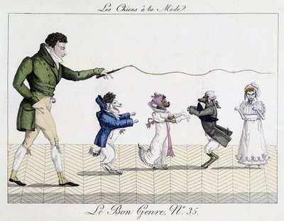 Dog tamer - in The Good Genre, early 19th century by Unknown artist