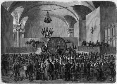 Drawing of Lots for Bonds to be Repaid Belonging to the Two Loans Contracted by the City of Paris in 1855 and 1866. Hotel de Ville de Paris, February 2 by Unknown artist