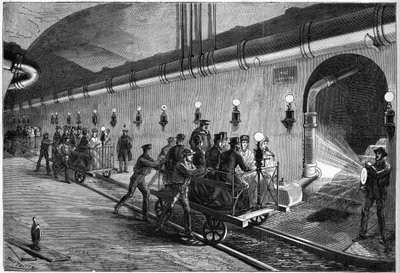 Excursion in the sewers of Paris in 1872 by Unknown artist