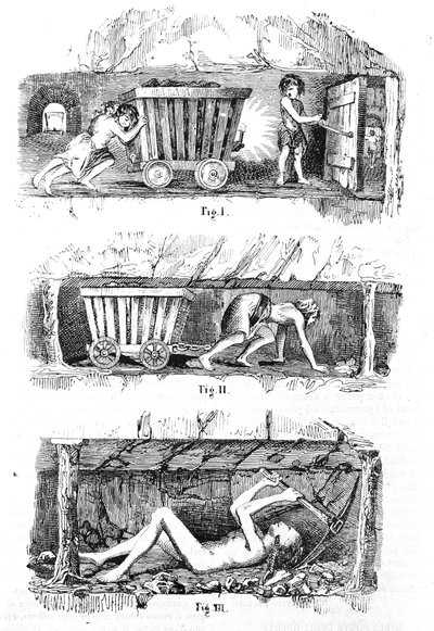 Exploitation of child labour in English coal mines. by Unknown artist