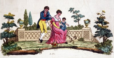 Family in a Park by Unknown artist