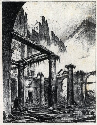 Fire of the Italian Theatre in Paris in 1838 by Unknown artist