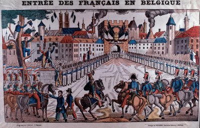 French army entering Belgium to support the Belgian independence in October 1830 by Unknown artist