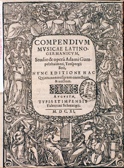 Frontispiece of Compendium of Music by Unknown artist