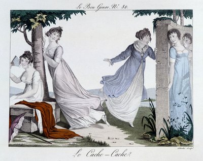 Game of Hide and Seek (Cache Cache) - in "The Good Genre", No.80, early 19th century by Unknown artist