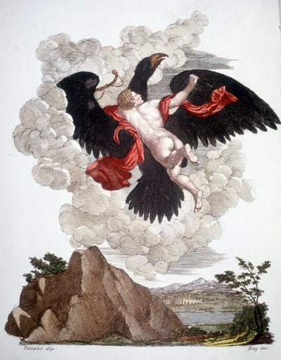 Ganymede Abducted by Jupiter (Zeus) Transformed into an Eagle by Unknown artist